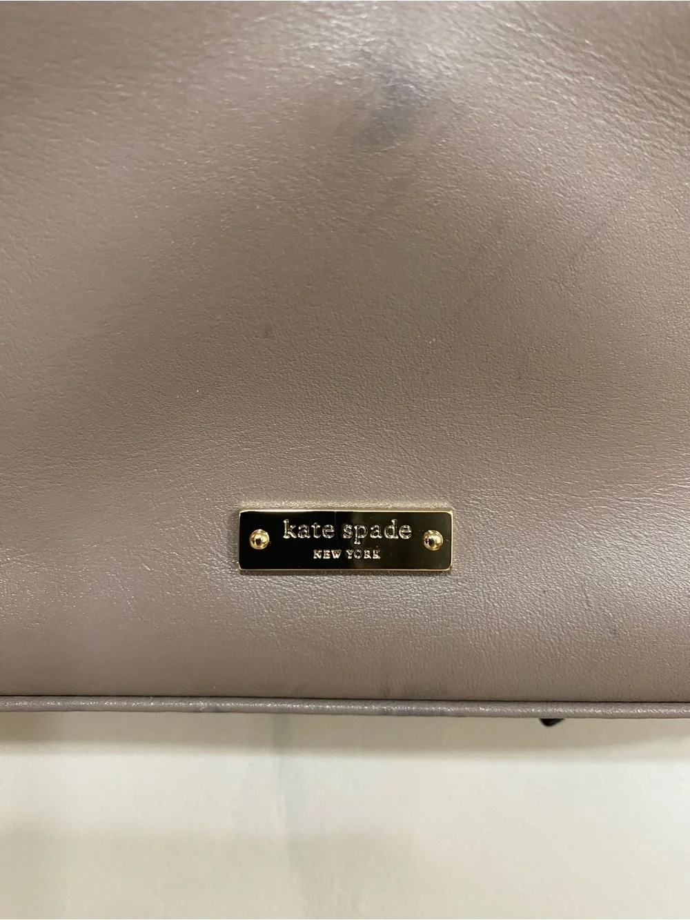 Kate Spade Bow Accent Two-Tone Leather Crossbody Bag - Black & Taupe